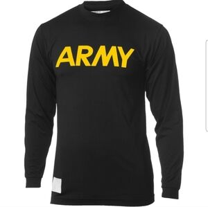 U.S. Army Commercial Physical Fitness Uniform Long Sleeve Tee - Black Size Small